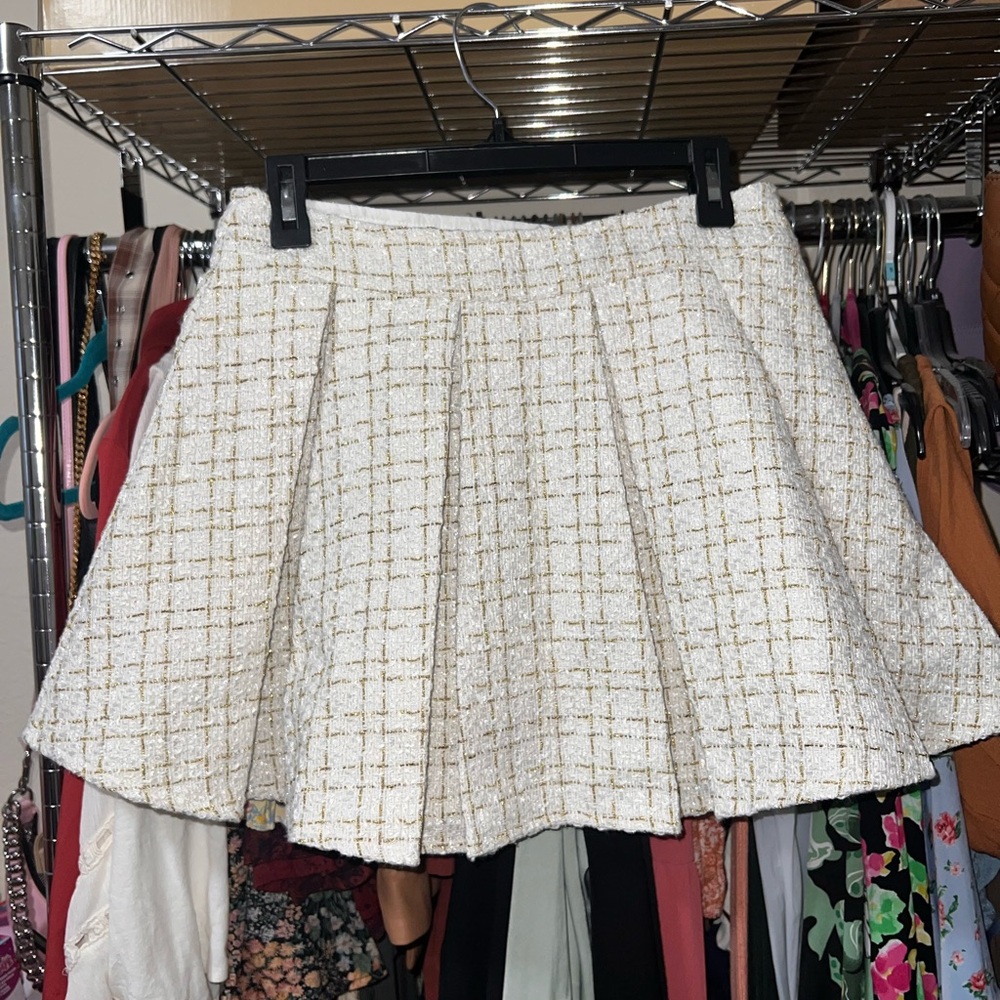 NWOT SHEIN White and Black Tweed Blazer and Skirt Set - Picture 5 of 7